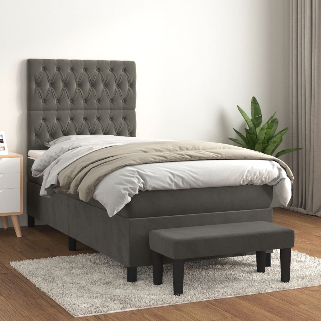 Sommier À Lattes De Lit Avec Matelas Velours