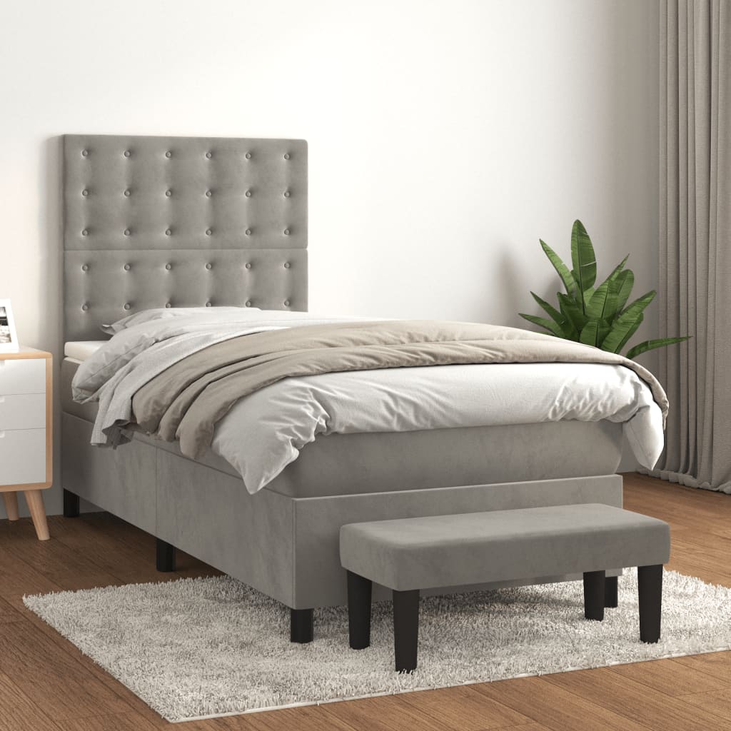 Sommier À Lattes De Lit Avec Matelas Velours