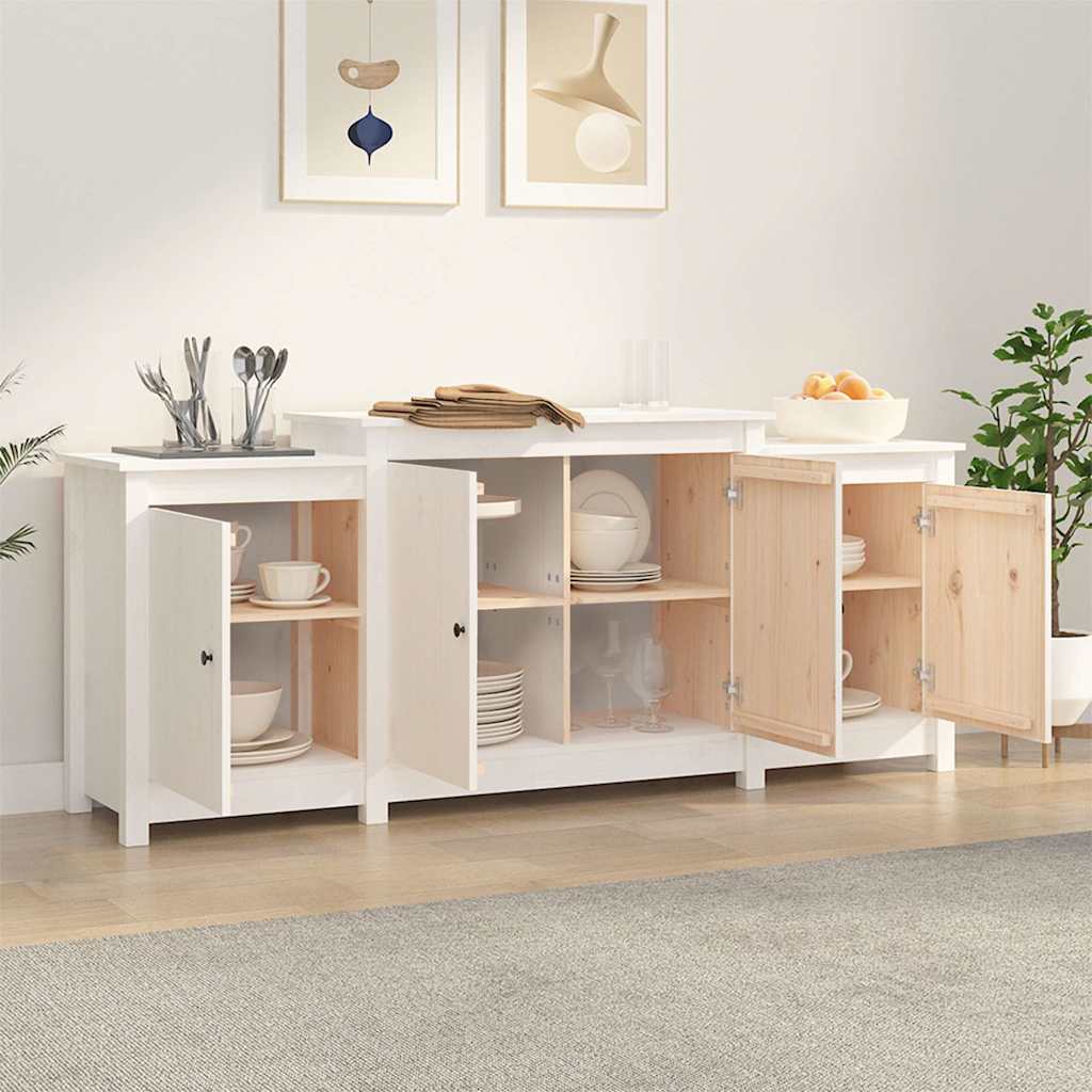 Buffet 164X37X68 Cm Bois Massif De Pin