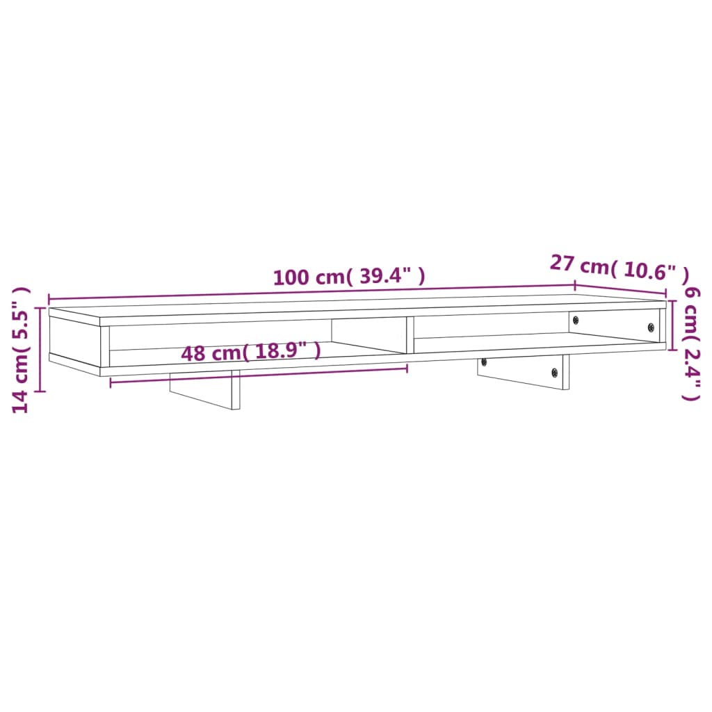Support Pour Moniteur Bois De Pin Solide