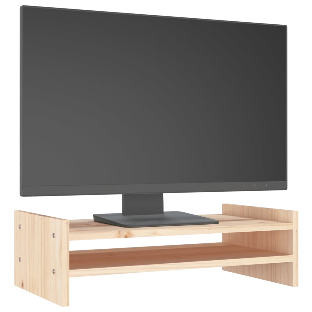 Support Pour Moniteur Bois De Pin Solide