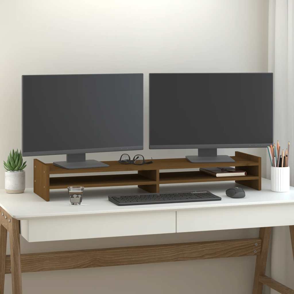 Support Pour Moniteur Bois De Pin Solide