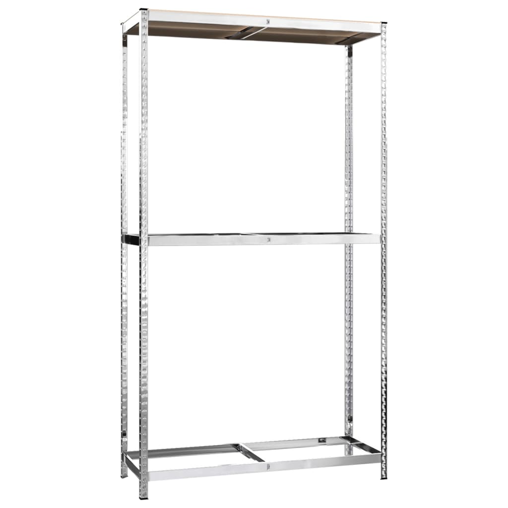 Porte-Pneus À 2 Niveaux 4 Pcs Argenté Acier