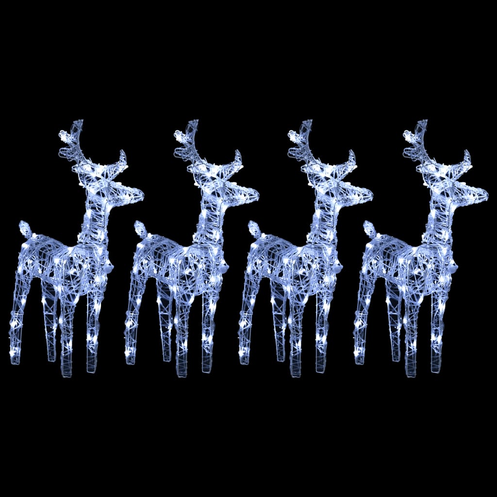 Rennes De Noël 6 Pcs 240 Led Acrylique