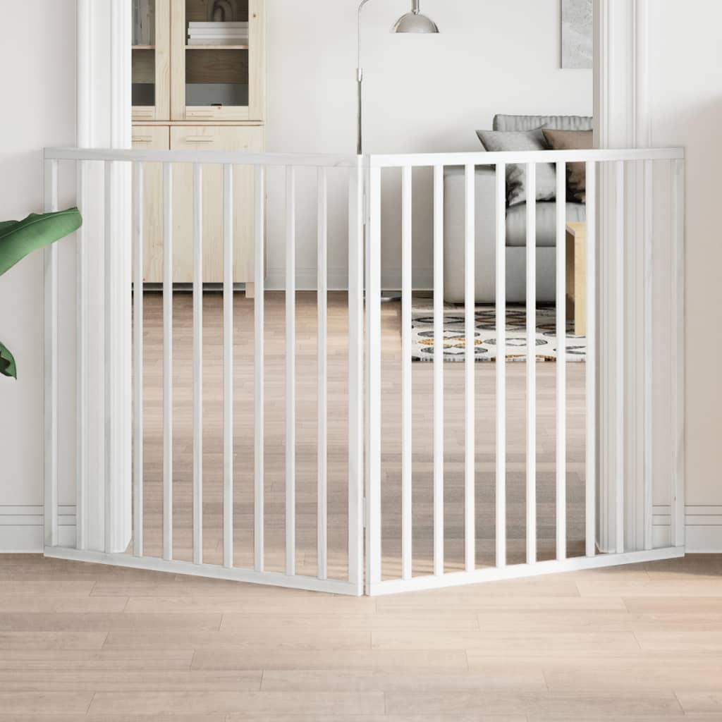 Barrière Pour Chien Pliable 3 Panneaux 150 Cm Bois De Peuplier