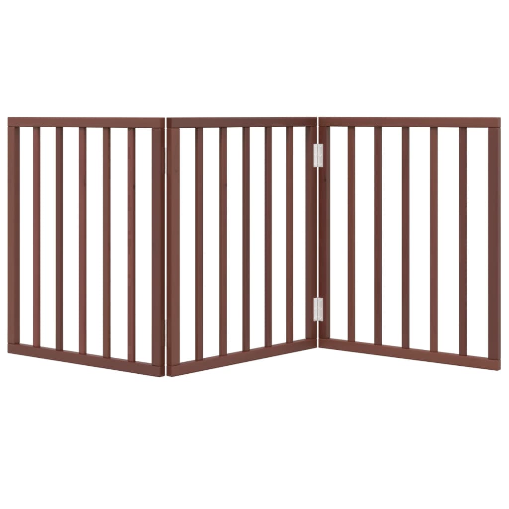 Barrière Pour Chien Pliable 3 Panneaux 150 Cm Bois De Peuplier