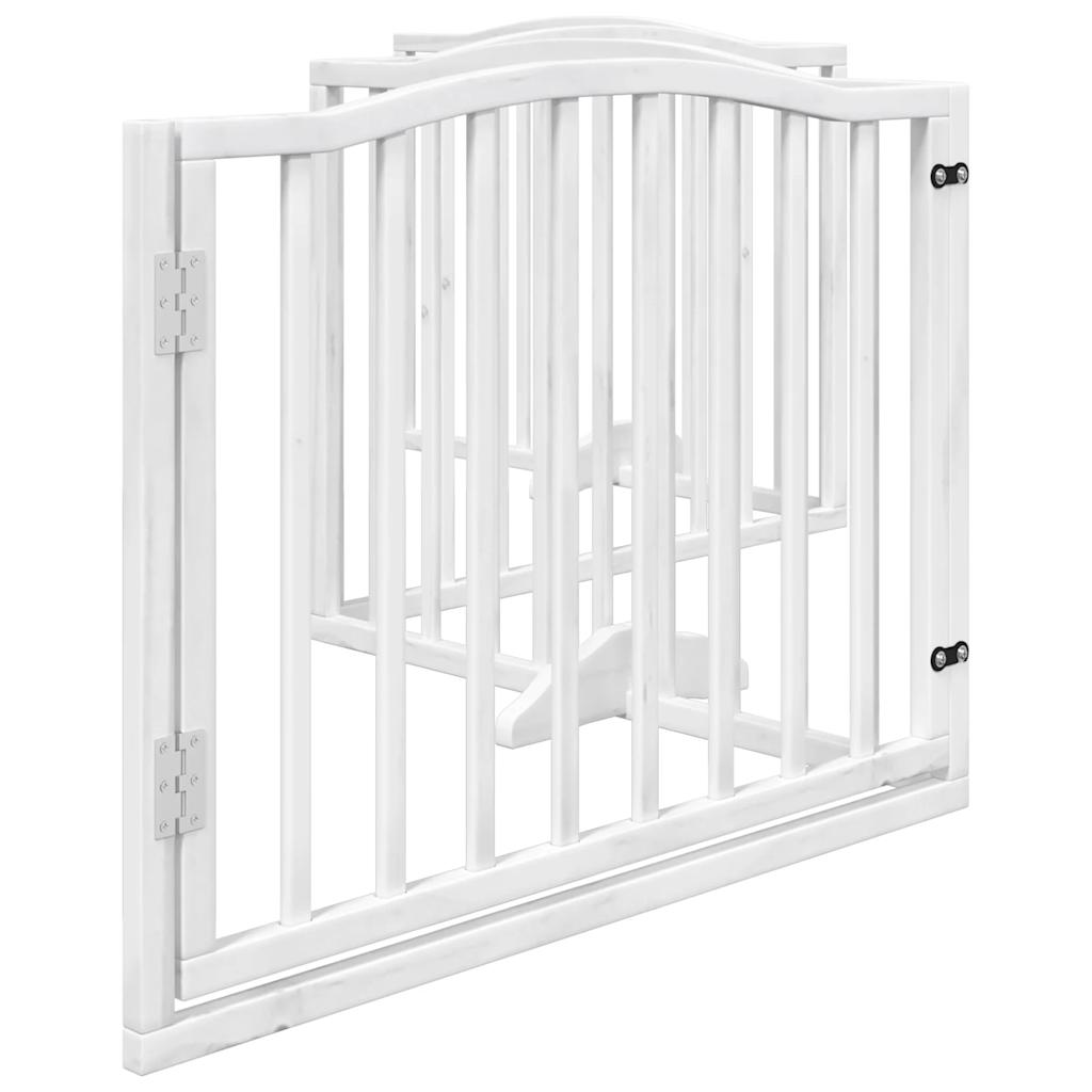 Barrière Pour Chiens Et Porte 4 Panneaux Bois De Peuplier