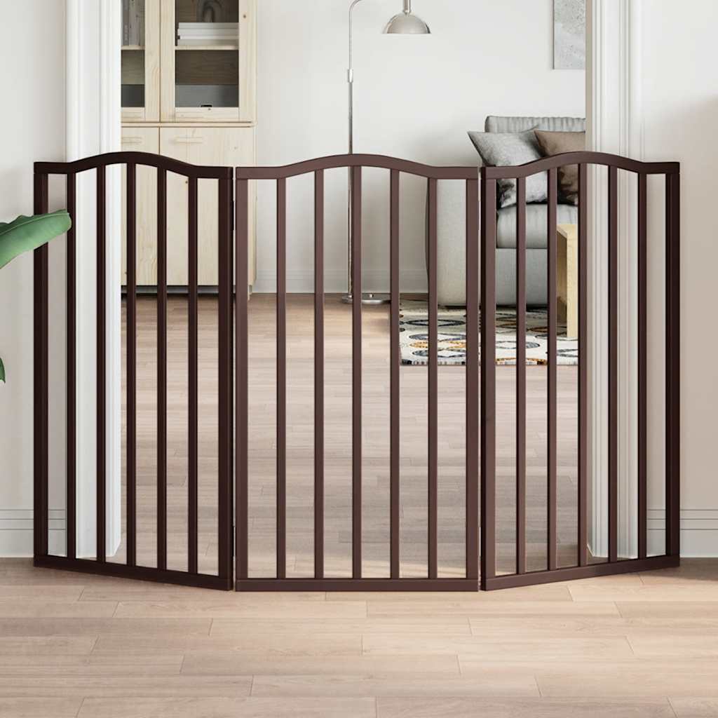 Barrière Pour Chiens Et Porte 4 Panneaux Bois De Peuplier