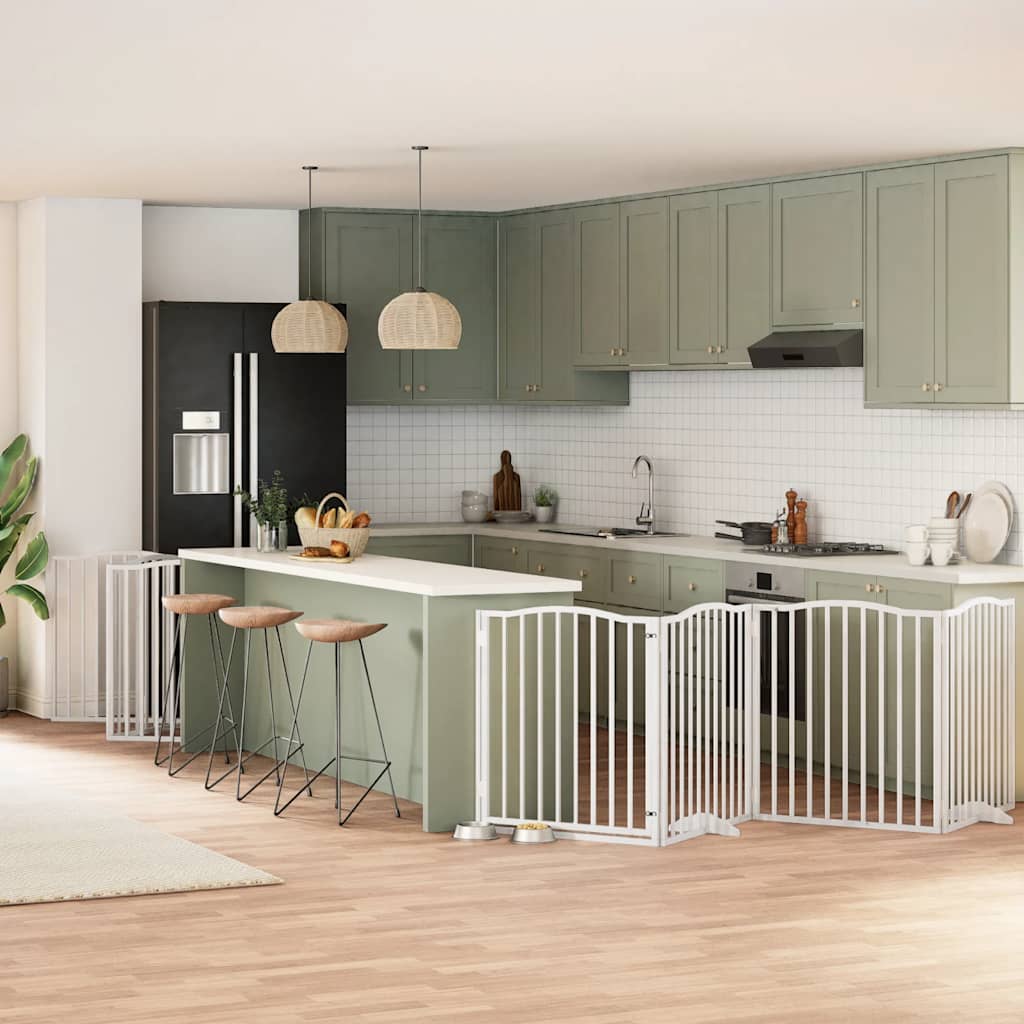 Barrière Pour Chien Porte Pliable 6 Panneaux Bois Peuplier