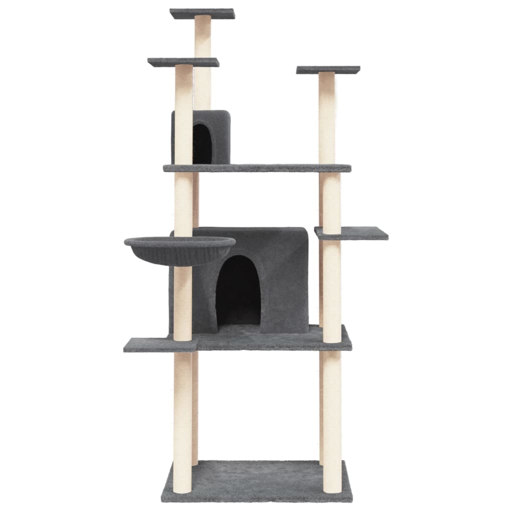 Arbre À Chat Avec Griffoirs En Sisal 166 Cm
