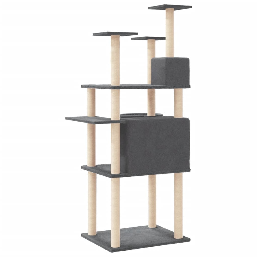 Arbre À Chat Avec Griffoirs En Sisal 166 Cm