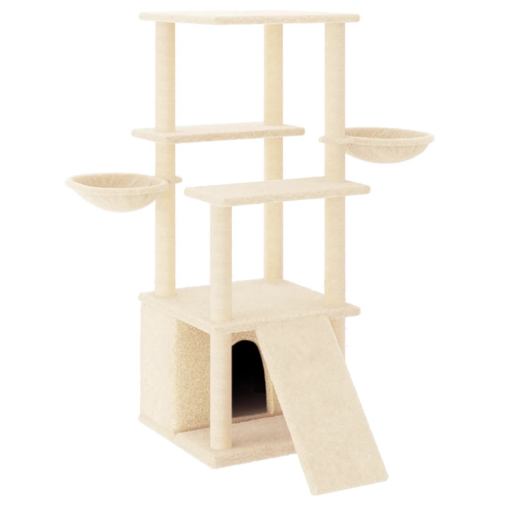 Arbre À Chat Avec Griffoirs En Sisal 133 Cm