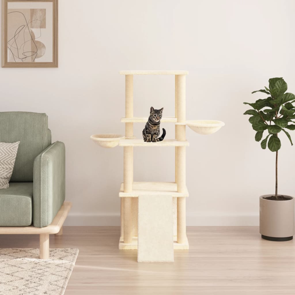 Arbre À Chat Avec Griffoirs En Sisal 133 Cm