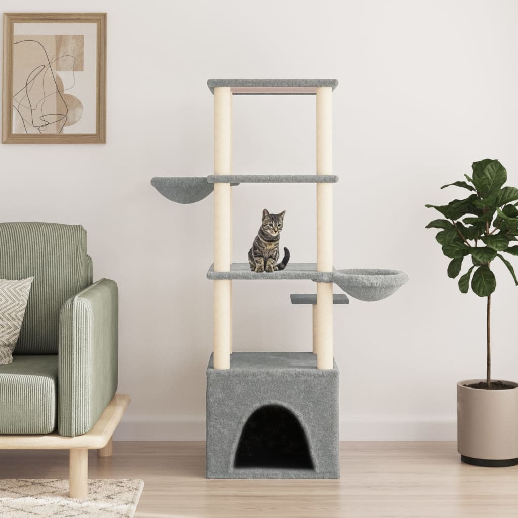 Arbre À Chat Avec Griffoirs En Sisal 147 Cm