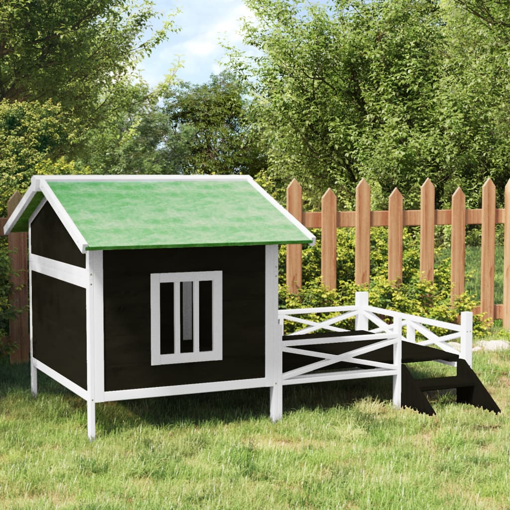 Chenil Moka 159X120X88,5 Cm Bois De Pin Solide