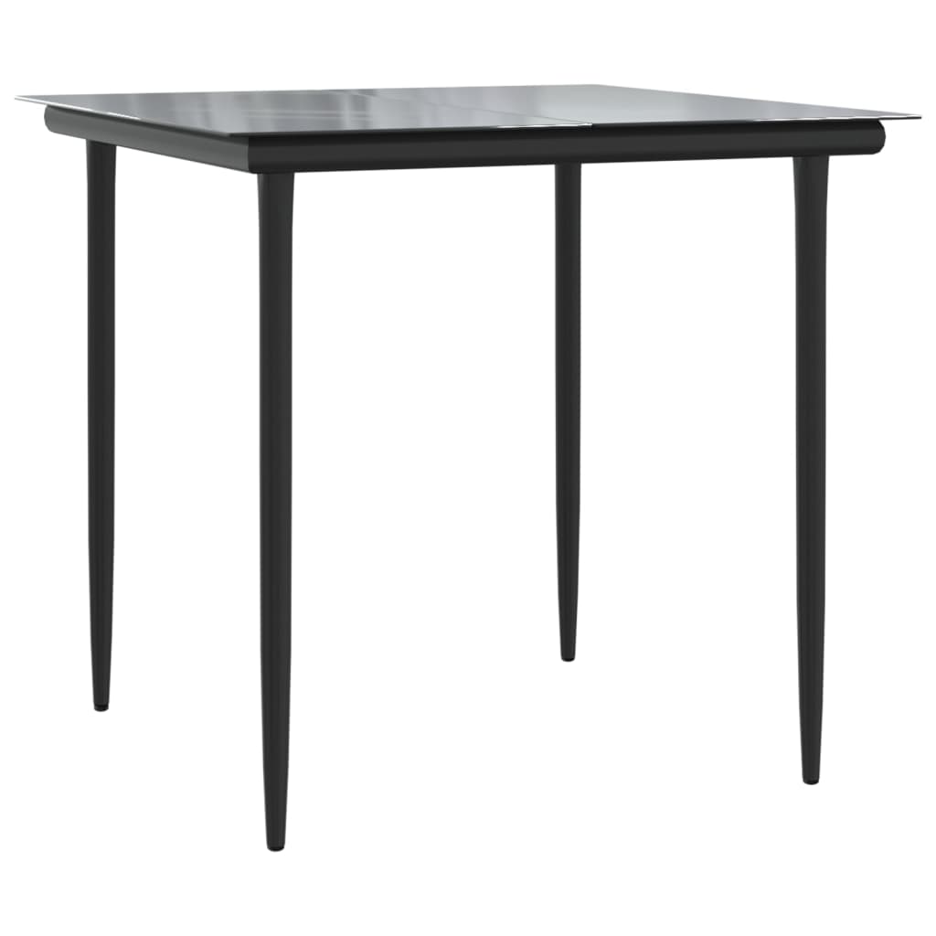 Ensemble À Manger De Jardin Avec Coussins 3 Pcs Noir