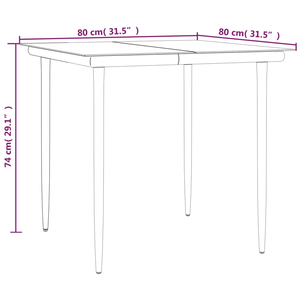Ensemble À Manger De Jardin Avec Coussins 3 Pcs Noir