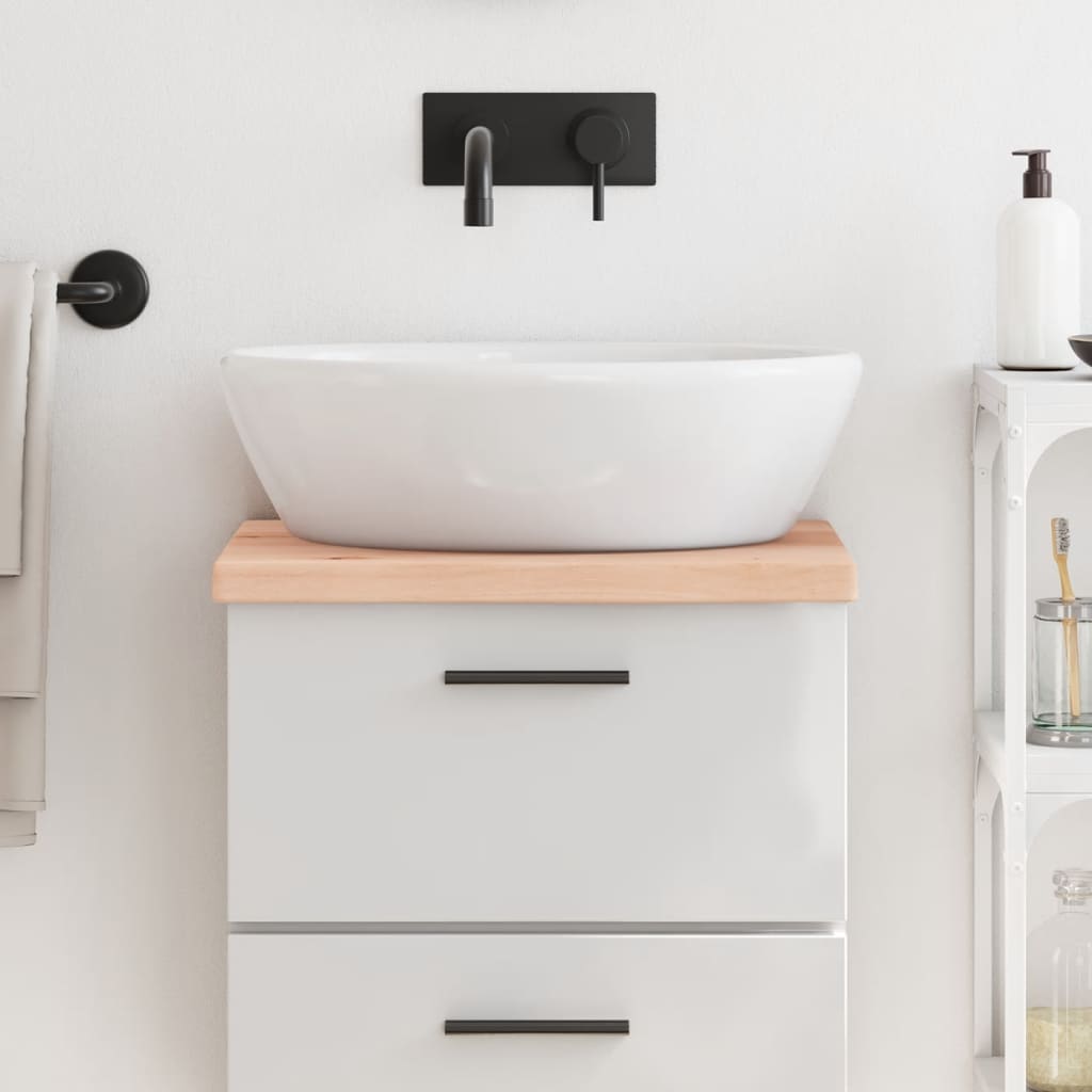 Comptoir De Salle De Bain Bois Massif Non Traité