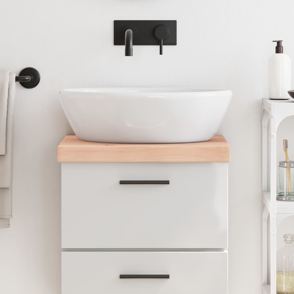 Comptoir De Salle De Bain Bois Massif Non Traité
