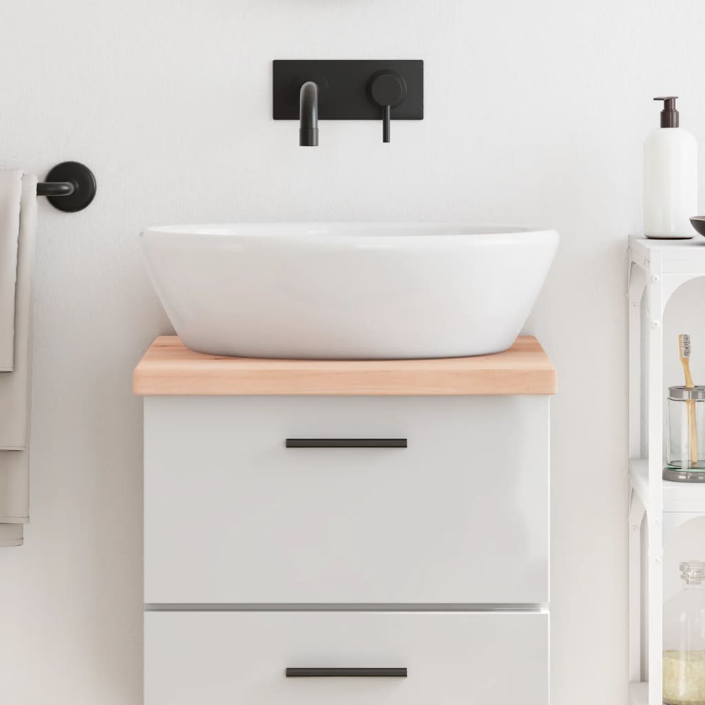 Comptoir De Salle De Bain Bois Massif Non Traité