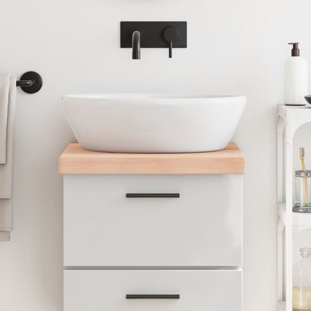 Comptoir De Salle De Bain Bois Massif Non Traité