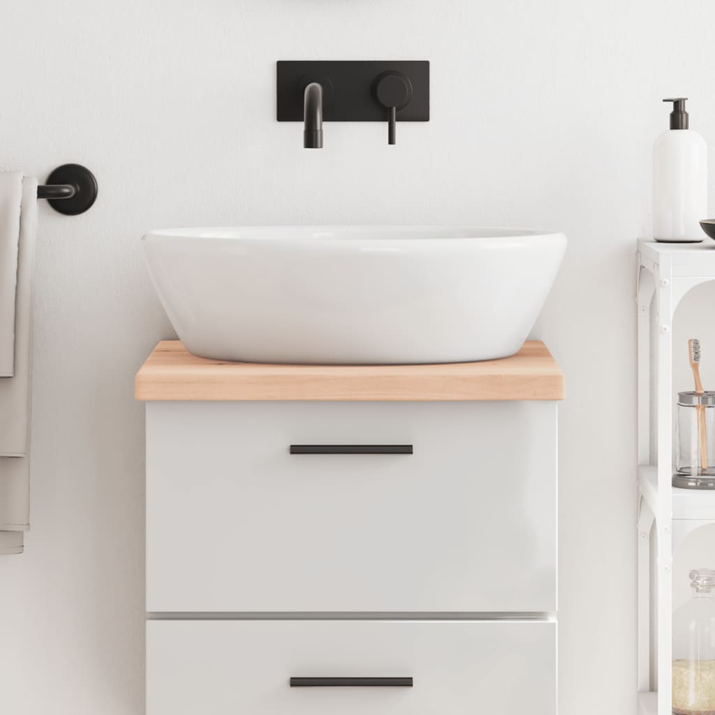Comptoir De Salle De Bain Bois Massif Non Traité