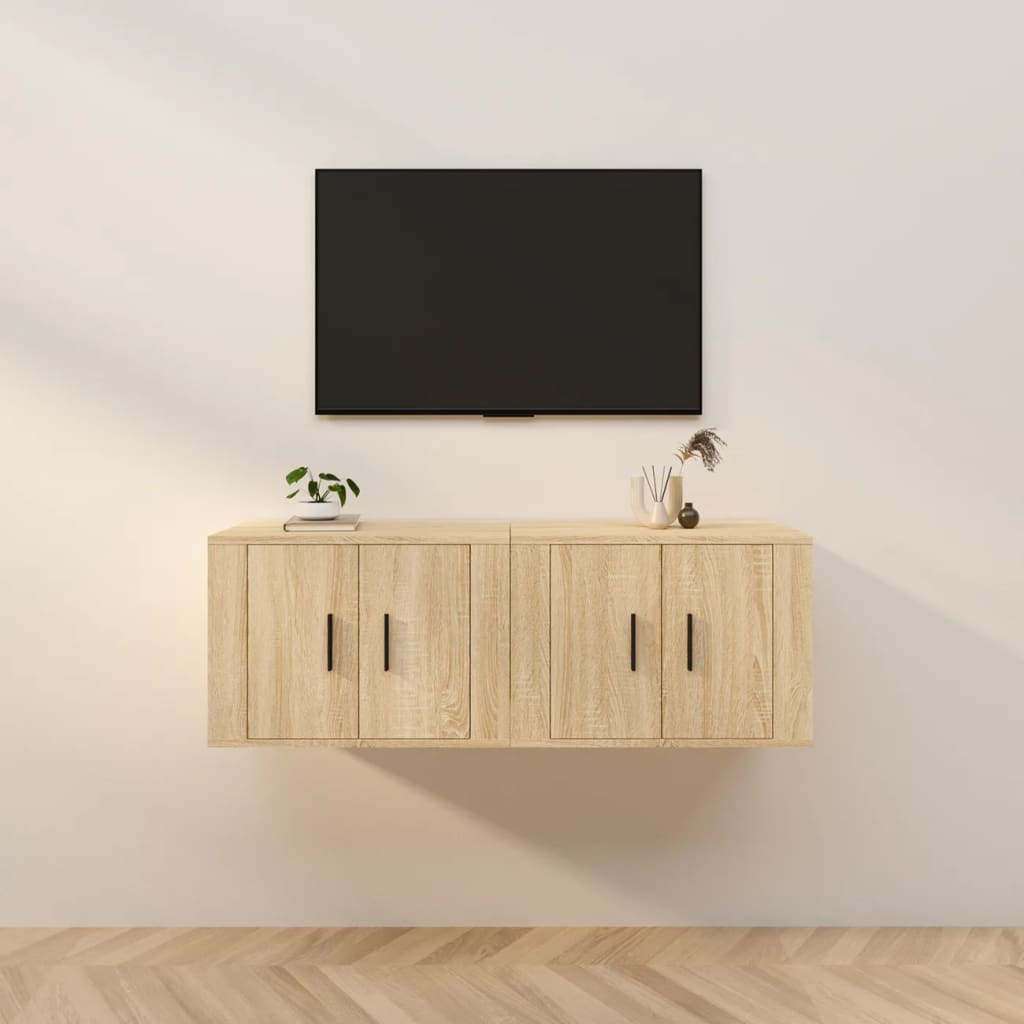 Meubles Tv Muraux 2 Pcs 100X34,5X40 Cm