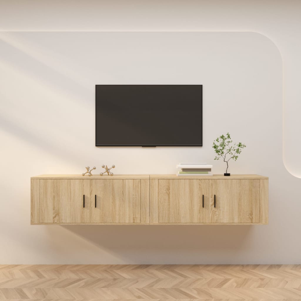 Meubles Tv Muraux 2 Pcs 100X34,5X40 Cm
