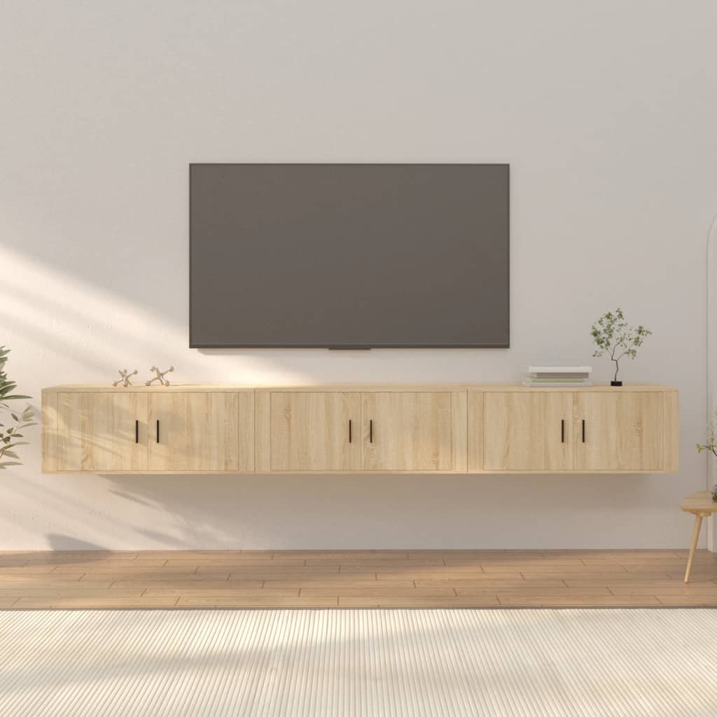 Meubles Tv Muraux 2 Pcs 100X34,5X40 Cm