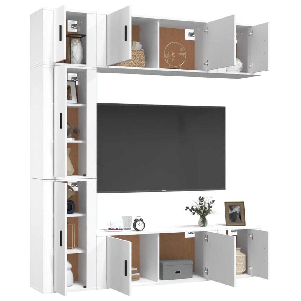 Ensemble De Meubles Tv 7 Pcs Bois D'ingénierie