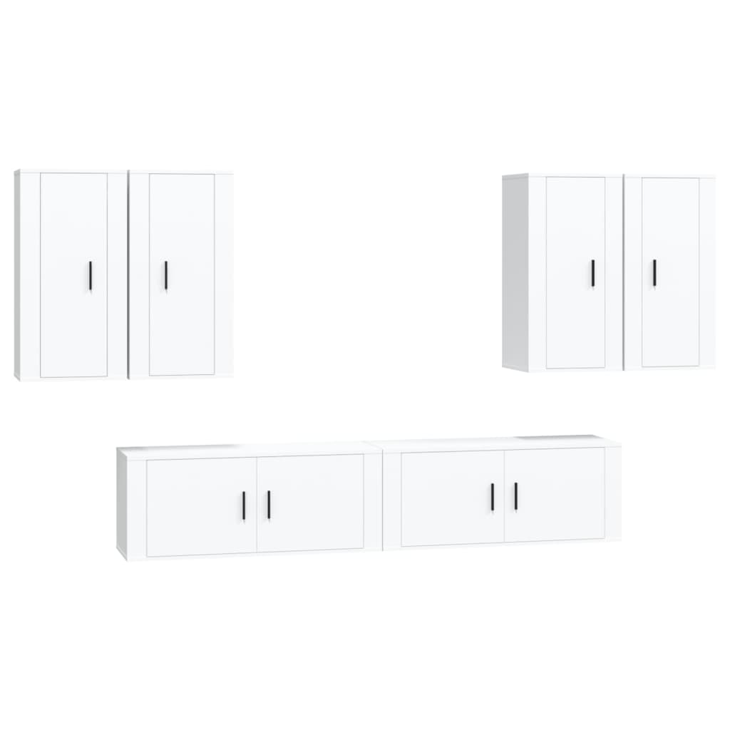 Ensemble De Meubles Tv 6 Pcs Bois D'ingénierie