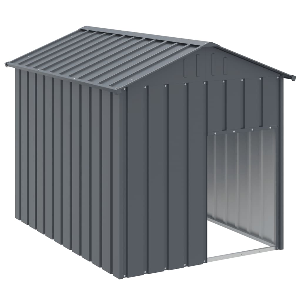 Niche Pour Chien Avec Toit Anthracite Acier Galvanisé