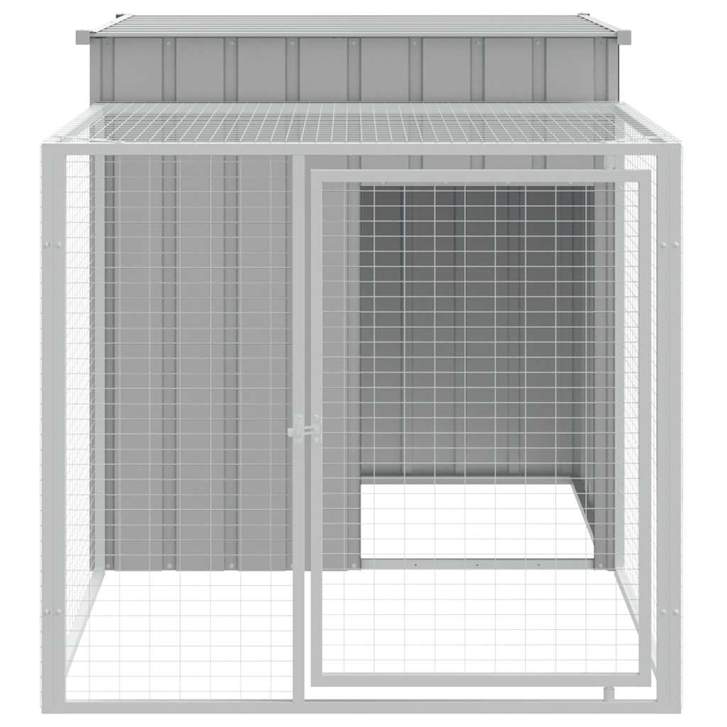 Cage À Poulets Avec Enclos Acier Galvanisé