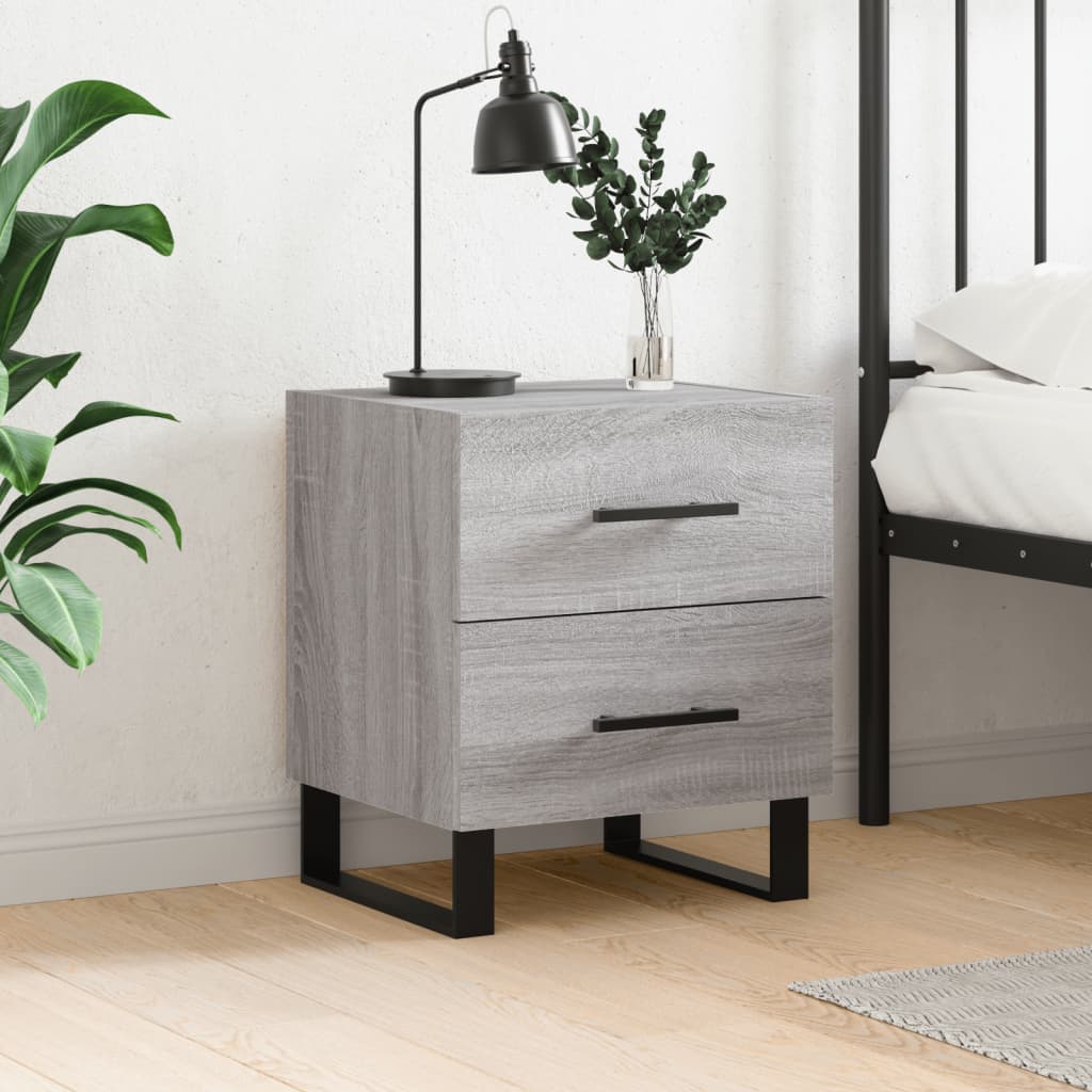 Tables De Chevet 2 Pcs 40X35X47,5 Cm Bois D’ingénierie
