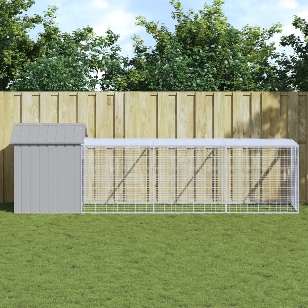 Cage À Poulets Avec Enclos Acier Galvanisé