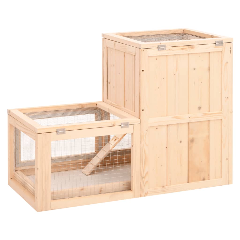 Cage À Hamster 81X40X60 Cm Bois Massif De Sapin