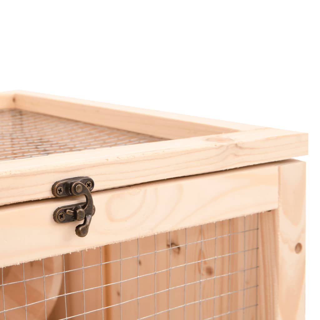 Cage À Hamster 81X40X60 Cm Bois Massif De Sapin