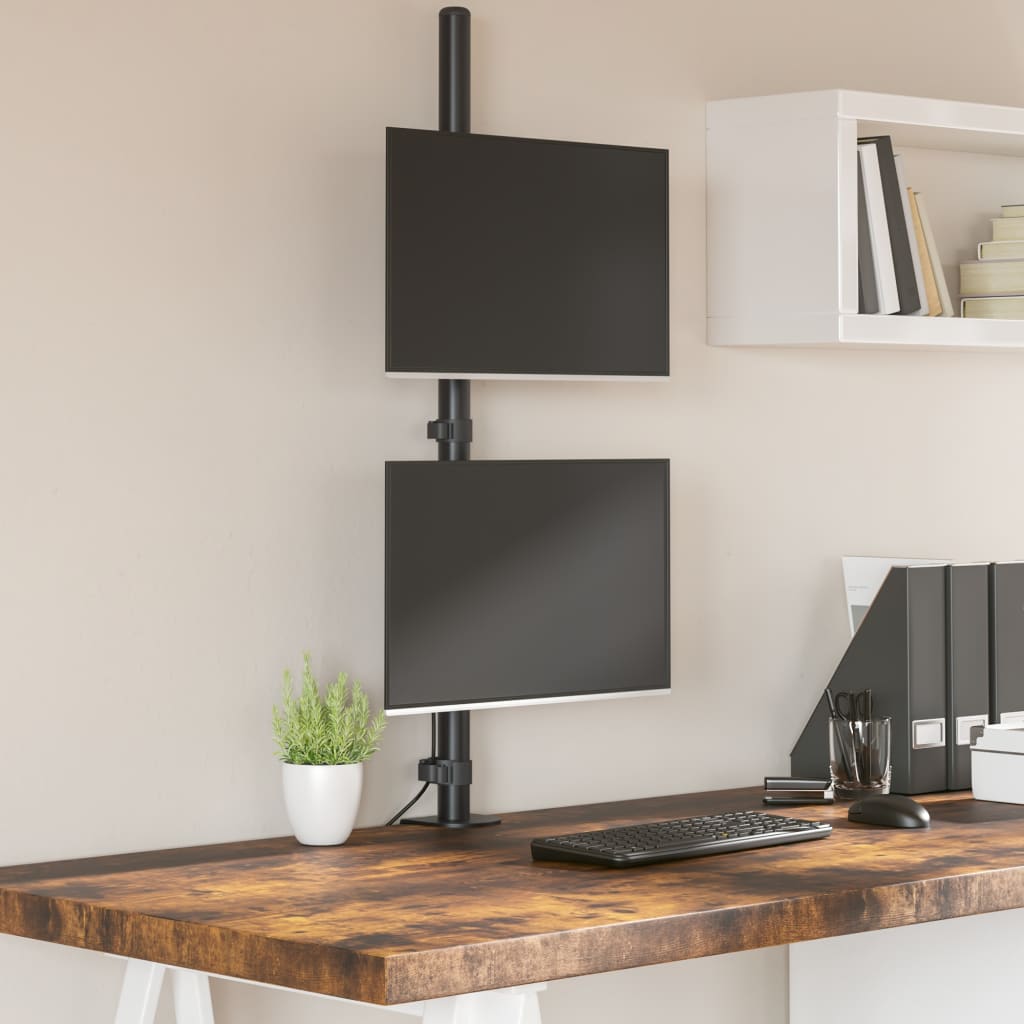 Support De Moniteur Noir Acier Vesa 75/100 Mm