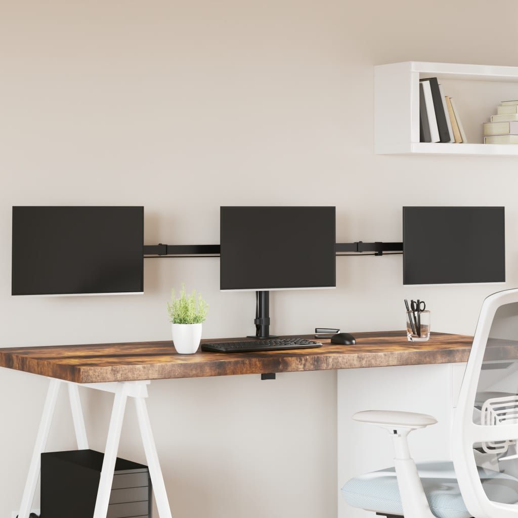 Support De Moniteur Noir Acier Vesa 75/100 Mm