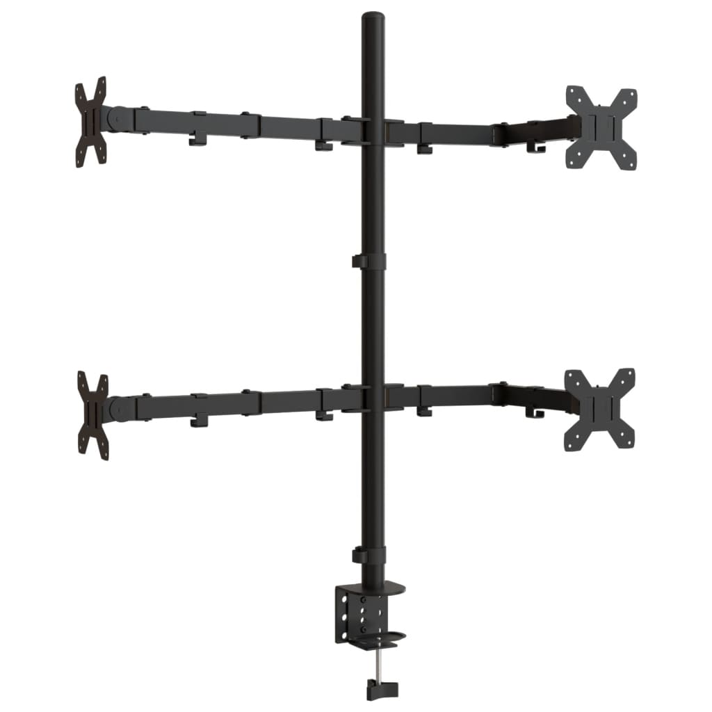 Support De Moniteur Noir Acier Vesa 75/100 Mm