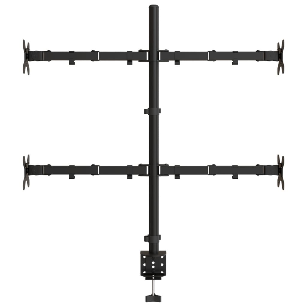 Support De Moniteur Noir Acier Vesa 75/100 Mm