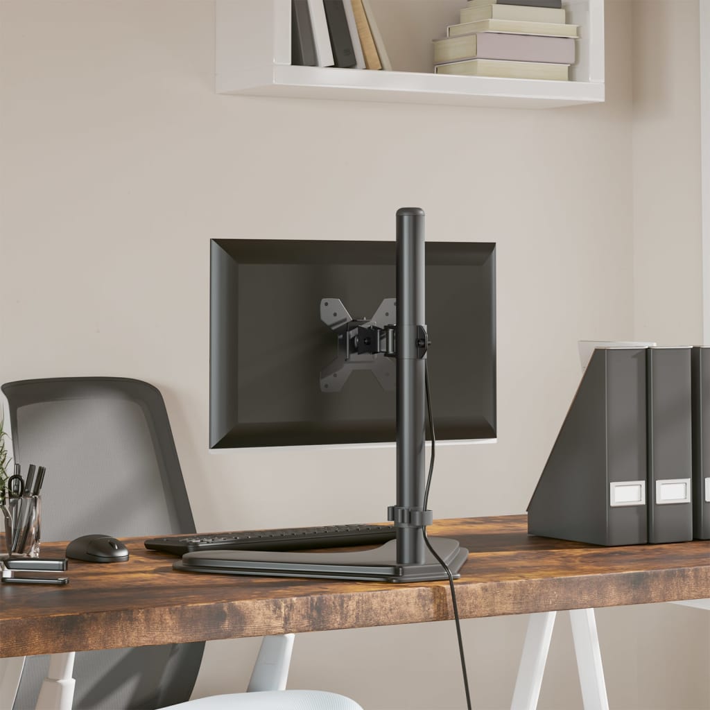 Support De Moniteur Noir Acier Vesa 75/100 Mm