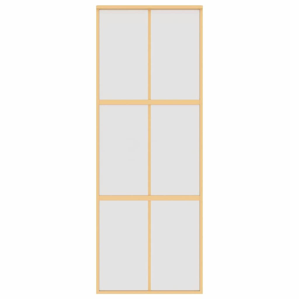 Porte Coulissante Doré Verre Esg Dépoli Et Aluminium Doré Et Mat