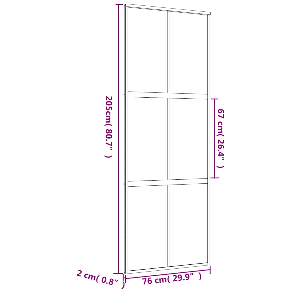 Porte Coulissante Doré Verre Esg Dépoli Et Aluminium Doré Et Mat