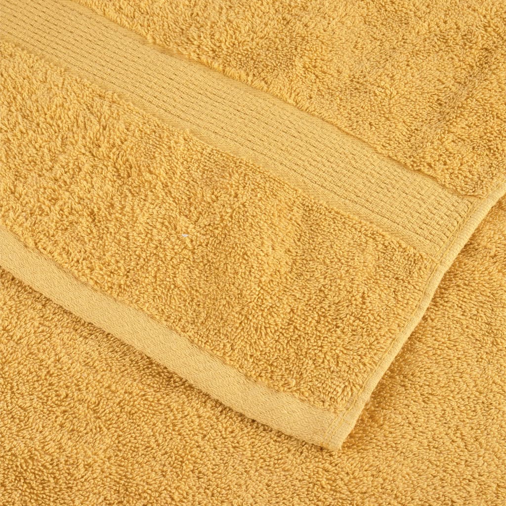 Serviettes De Toilette Premium Solund 10 Pièces Or 600 G/M² Doré