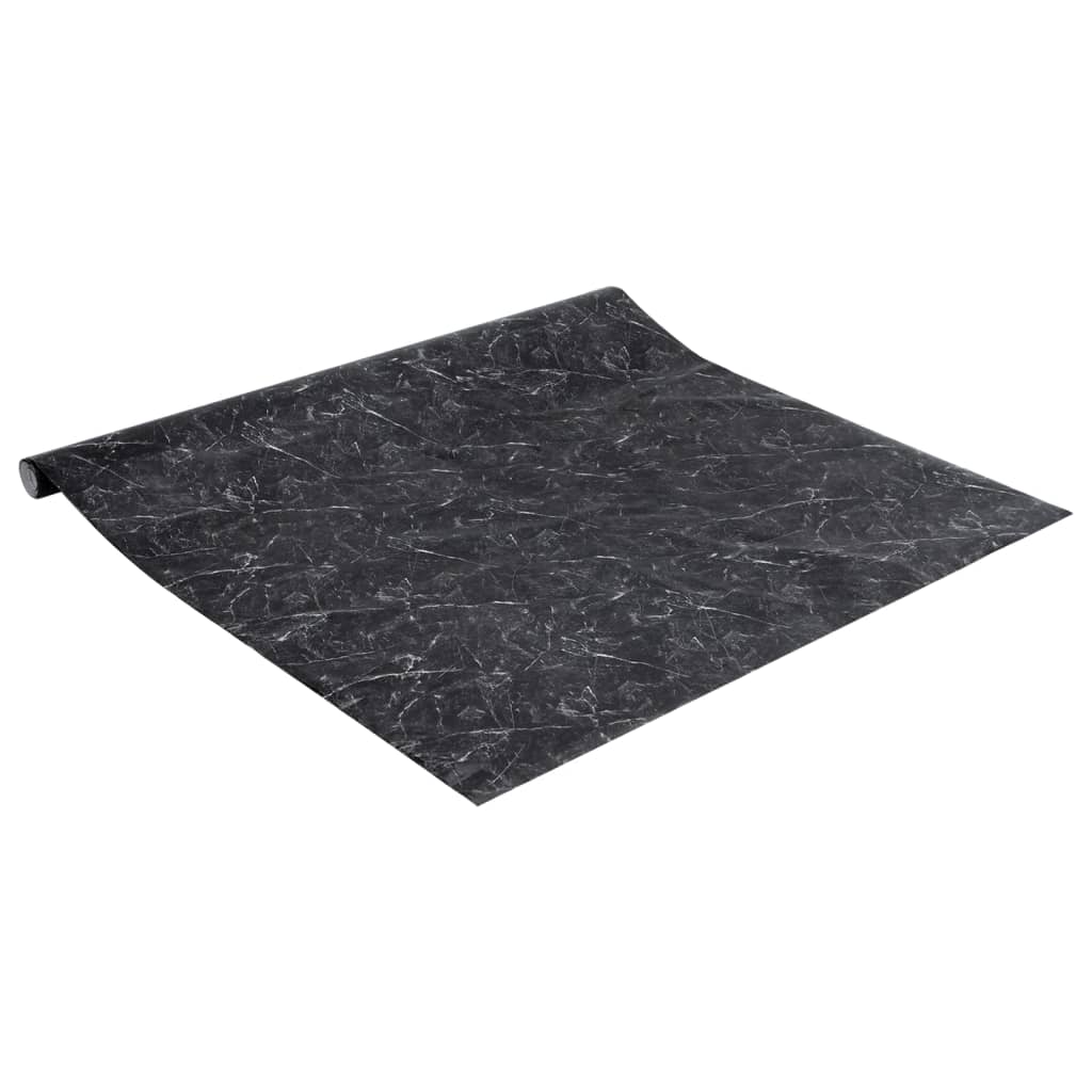 Autocollants Auto-Adhésifs Pour Meuble Noir Marbré 90X500Cm Pvc
