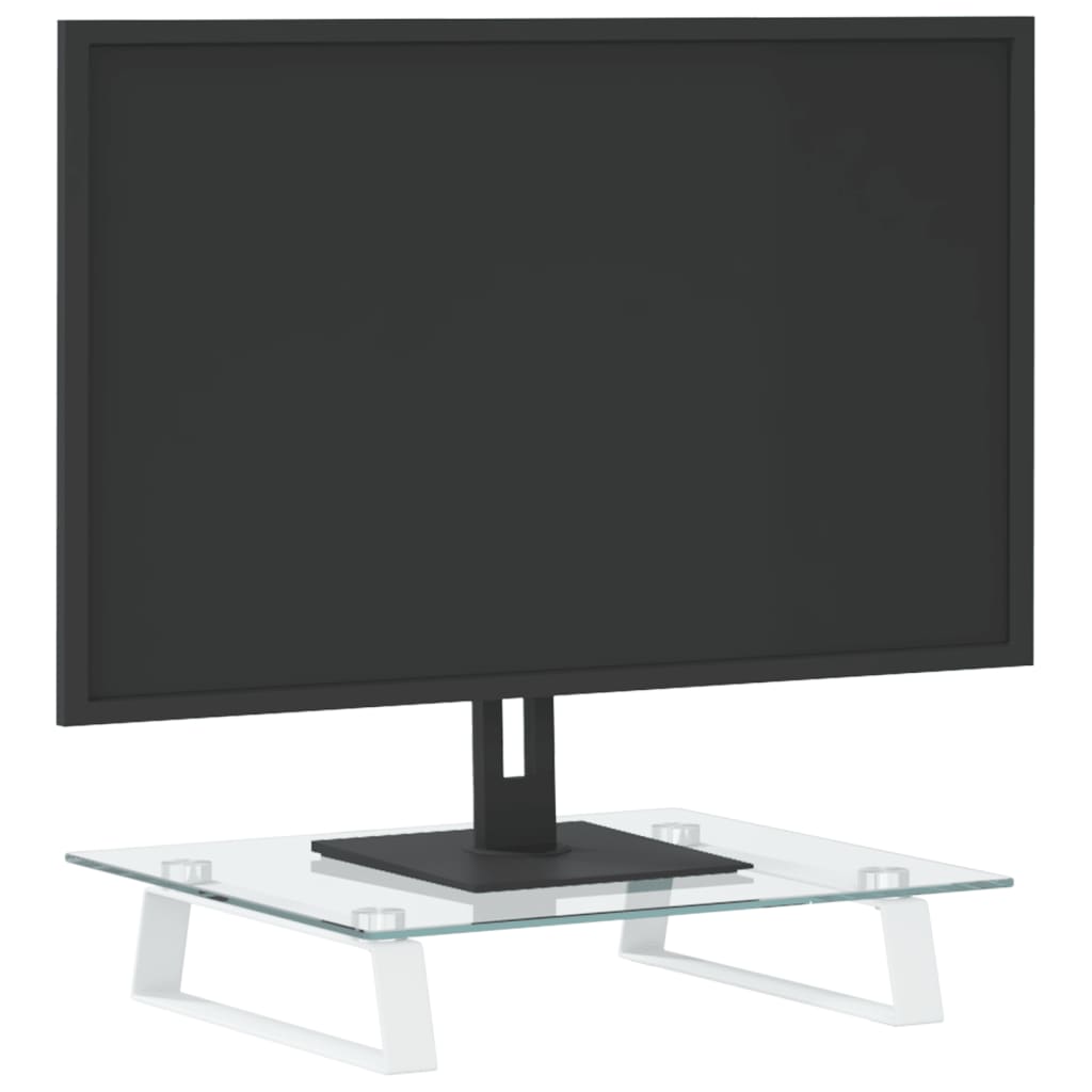 Support De Moniteur Verre Trempé Et Métal