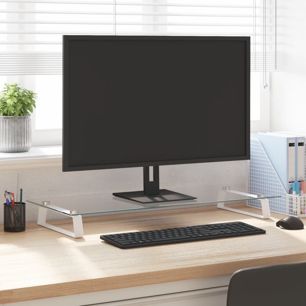 Support De Moniteur Verre Trempé Et Métal