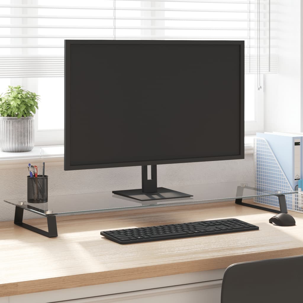 Support De Moniteur Verre Trempé Et Métal