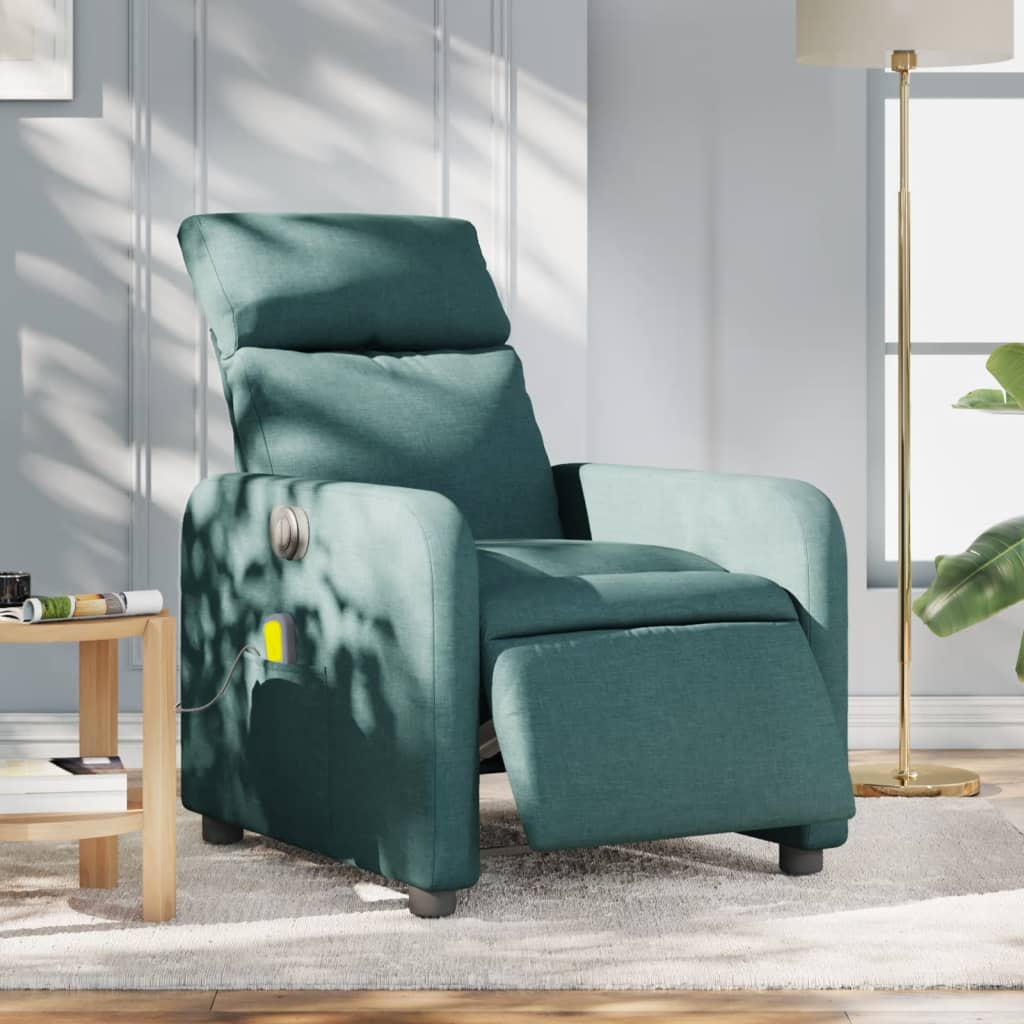 Fauteuil Inclinable Tissu Vert Foncé